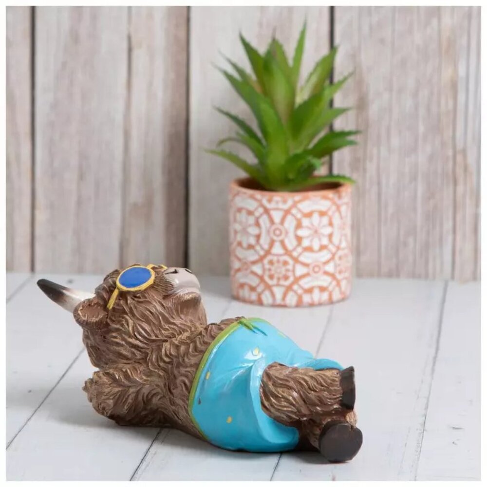 Highland Cow In Swimsuit Figurine NWT